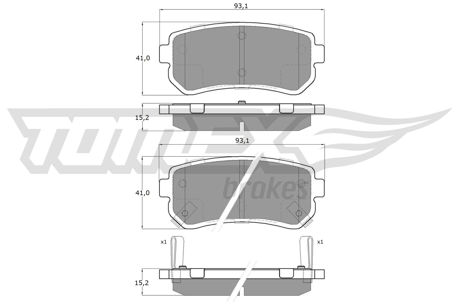 TOMEX Brakes TX 16-28 Sada...